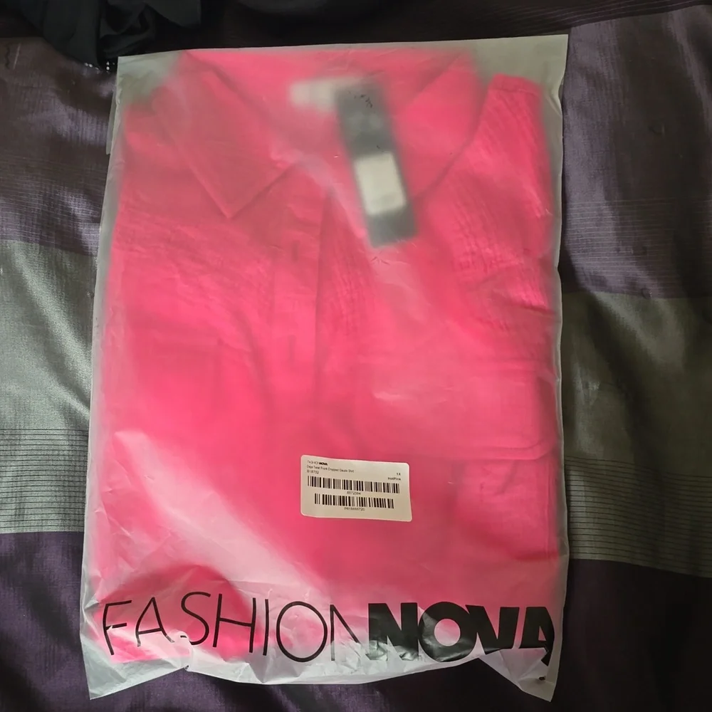 Fashion Nova Gauze Shirt - Picture 3 of 3
